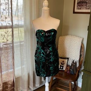 Alyce Paris Strapless Sequined Dress 4